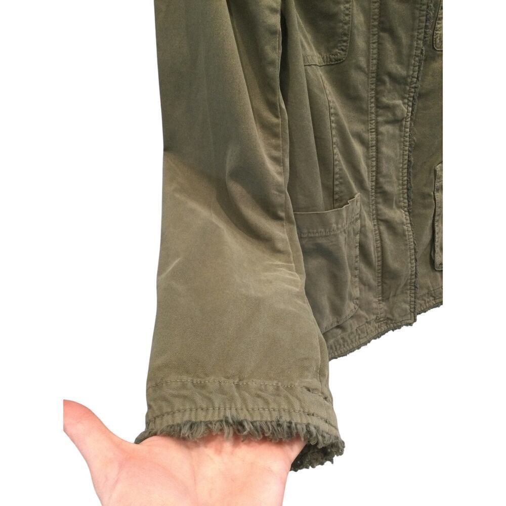 Banana Republic Military Jacket Womens Size S Green Khaki Safari Cotton Utility - Picture 8 of 11